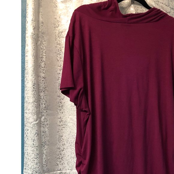 Torrid Berry Cowl Neck Short-Sleeved Top – Size 3 - Picture 5 of 6